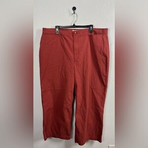 Old Navy Women’s Wide Leg Ex High Rise Brick Red Chinos Sz 20 Casual Career Chic